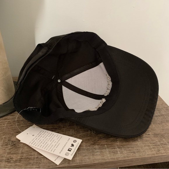 Women’s Size AUGUST HAT COMPANY Satin Polyester Black Hopeless Romantic Cap NWT - Picture 11 of 14